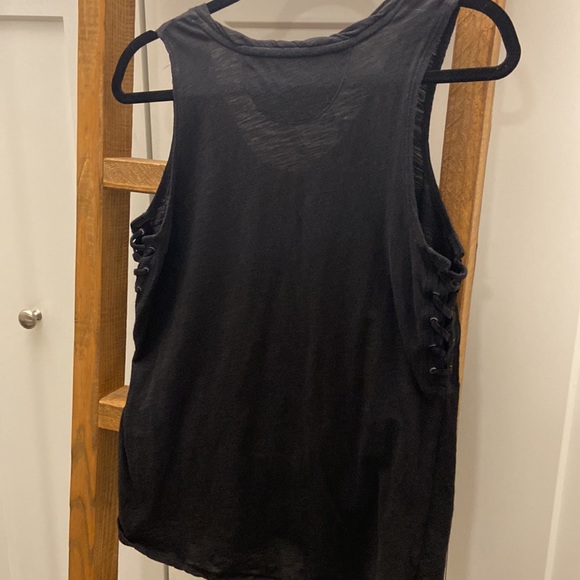 Womens Calvin Klein Black Performance Tank Top Size M, V-neck, Laced sides - Picture 6 of 9